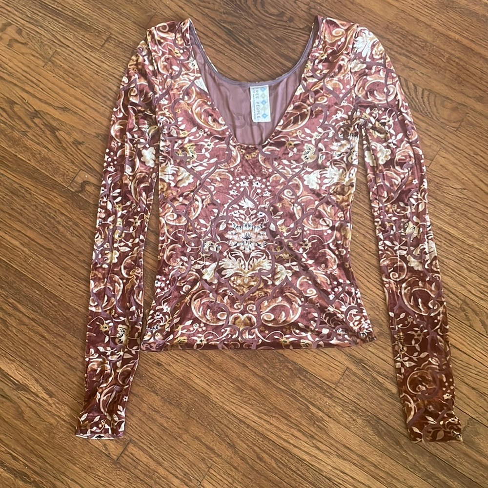 Free People velvet top